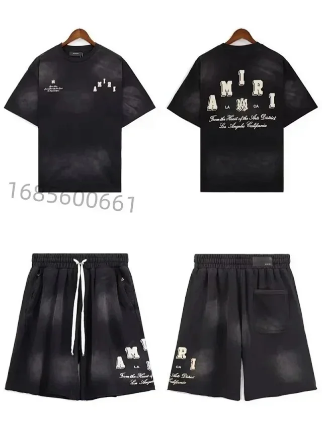 AMIRI Matching Sets Bleached Graphic T-Shirt and Shorts Set product detail image 6
