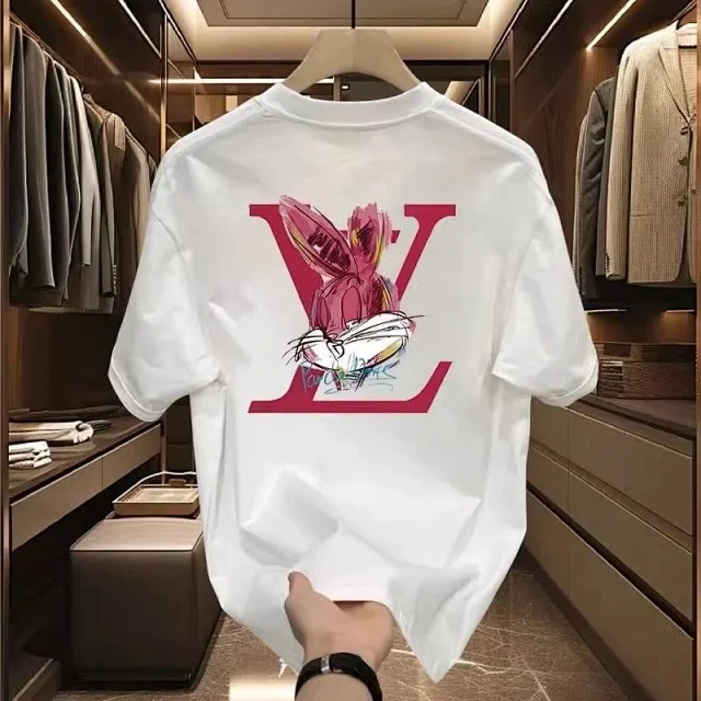 Louis Vuitton T-Shirts Rabbit Graphic Print Crewneck product detail image 4