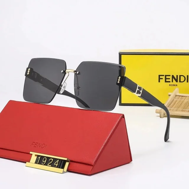 Fendi Eyewear Oversized square rimless sunglasses product detail image 4