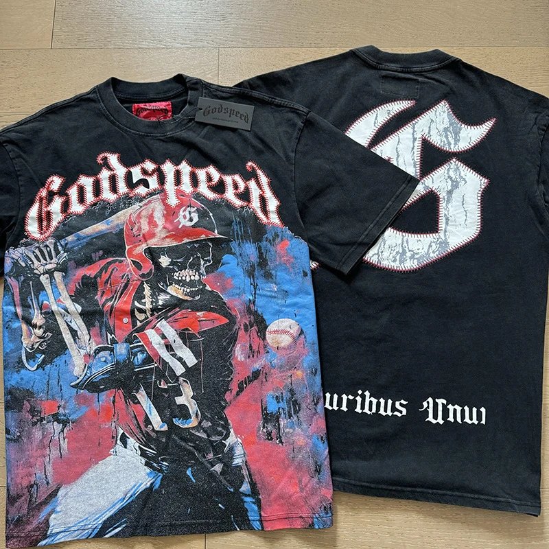 Godspeed T-Shirts Graphic short-sleeve T-shirt — 1017 washed black