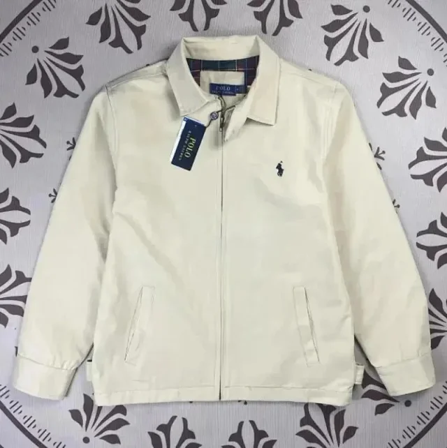 Polo Ralph Lauren Jackets A-0077; zip-front collared jacket with embroidered pony logo product detail image 7
