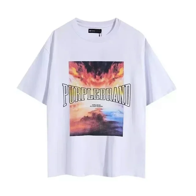 Purple Brand T-Shirts Short-Sleeve Graphic Logo product detail image 3