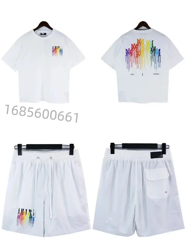 AMIRI Matching Sets Bleached Graphic T-Shirt and Shorts Set product detail image 10