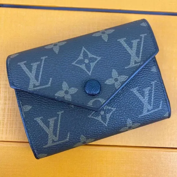 Louis Vuitton Monogram Eclipse Blue Card Holder Wallet - 1