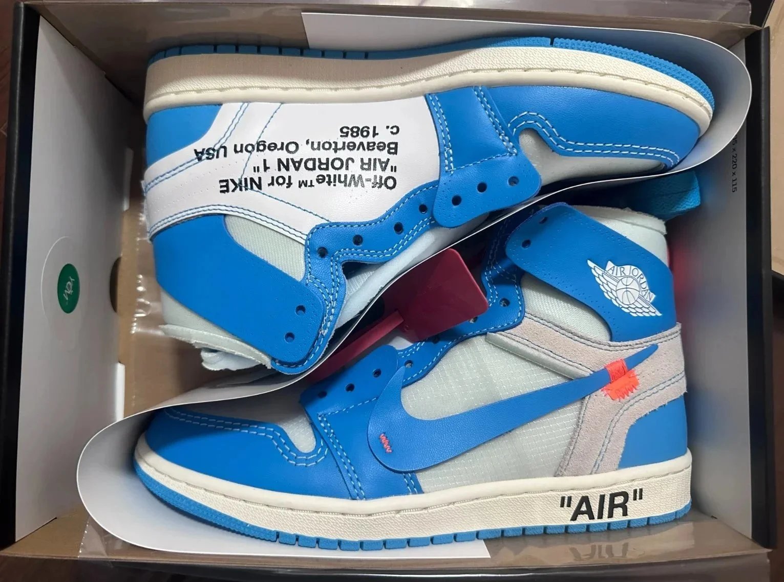 Off-White x Air Jordan 1 Chicago Blue Sneakers - 1