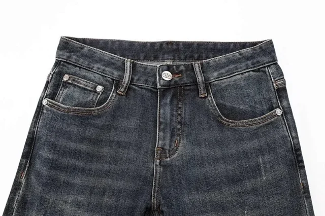 Unbranded Jeans Slim-fit five-pocket with decorative waistband trim product detail image 2