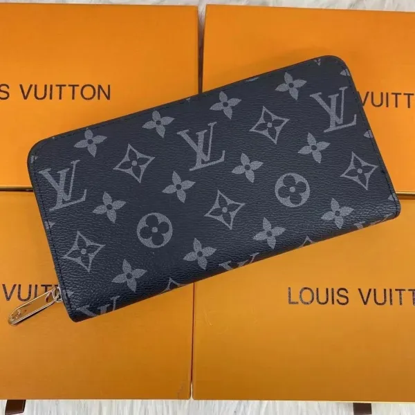 Louis Vuitton Monogram Eclipse Long Wallet Navy Gray - 1