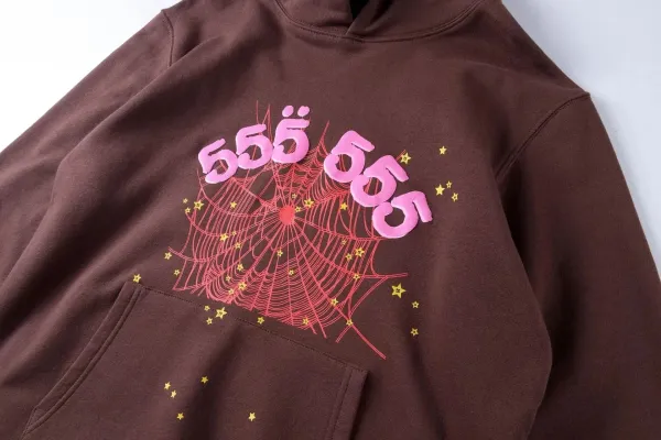 Araignée Star-Print Hoodie Brown - 2