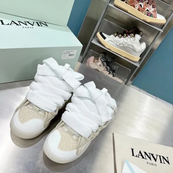 Lanvin x Pharrell Williams Bow-Strap Chunky Sneakers Beige - 12