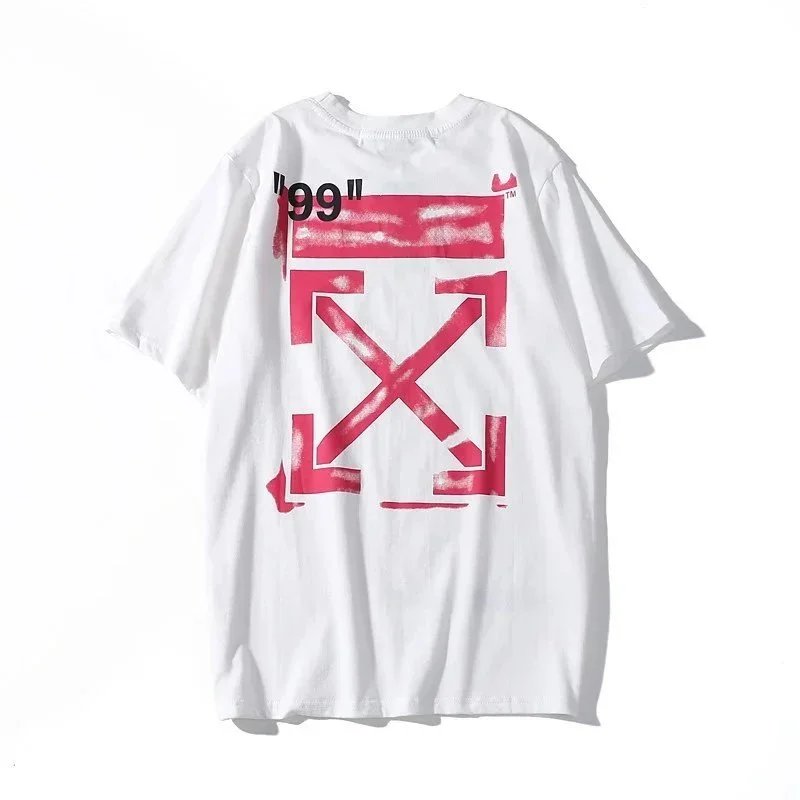Off-White T-Shirts Short-Sleeve Graphic Arrow Print — 1913 White