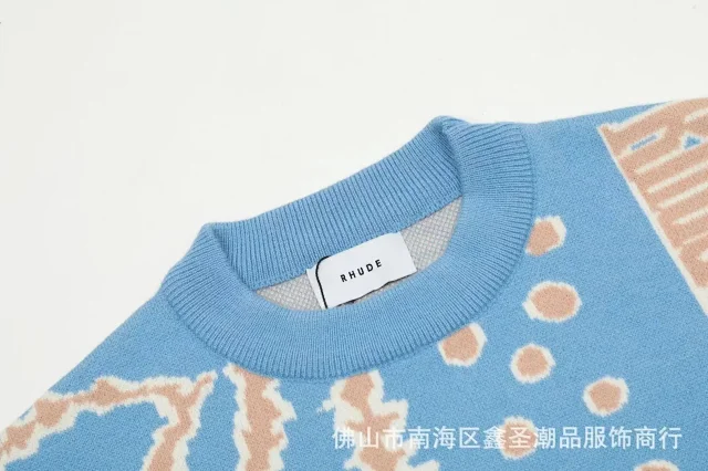 Rhude Knitwear Logo Crewneck Sweater product detail image 2