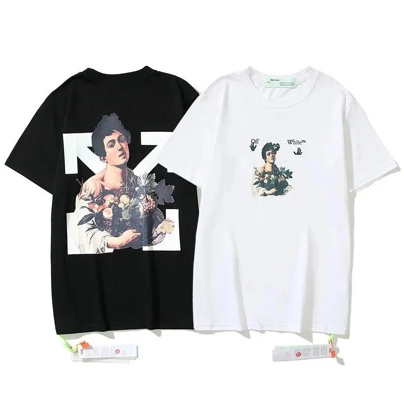 Off-White T-Shirts Short-Sleeve Graphic Arrow Print — 1410 white