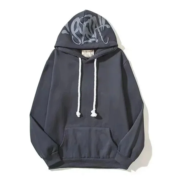 Unbranded Hoodies & Sweatshirts Pullover hoodie with graffiti hood print and kangaroo pocket product detail image 4
