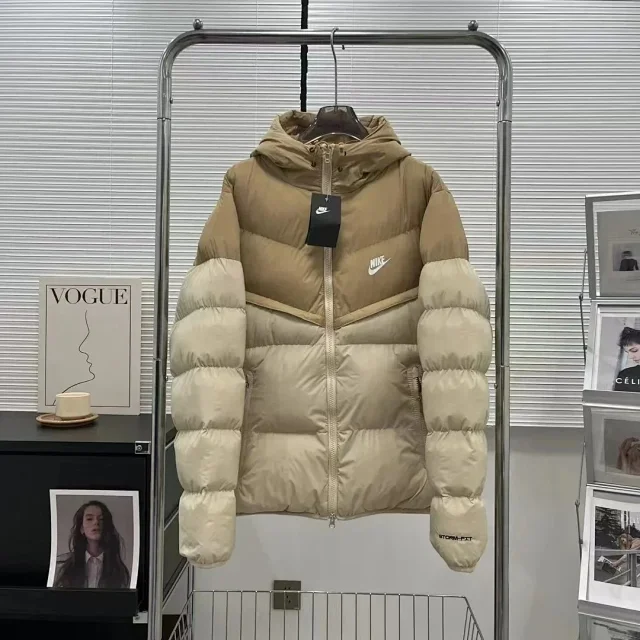 Nike Down Jackets Hooded color-block puffer jacket product detail image 4