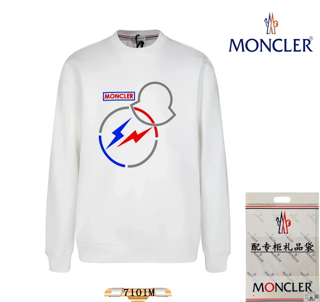 Moncler Hoodies & Sweatshirts Crewneck Sweatshirt with Logo Graphic product detail image 9