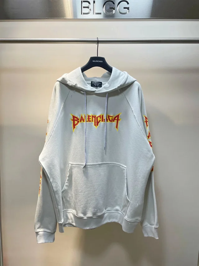 Balenciaga Jackets Hooded Color-Block Zip Windbreaker product detail image 5