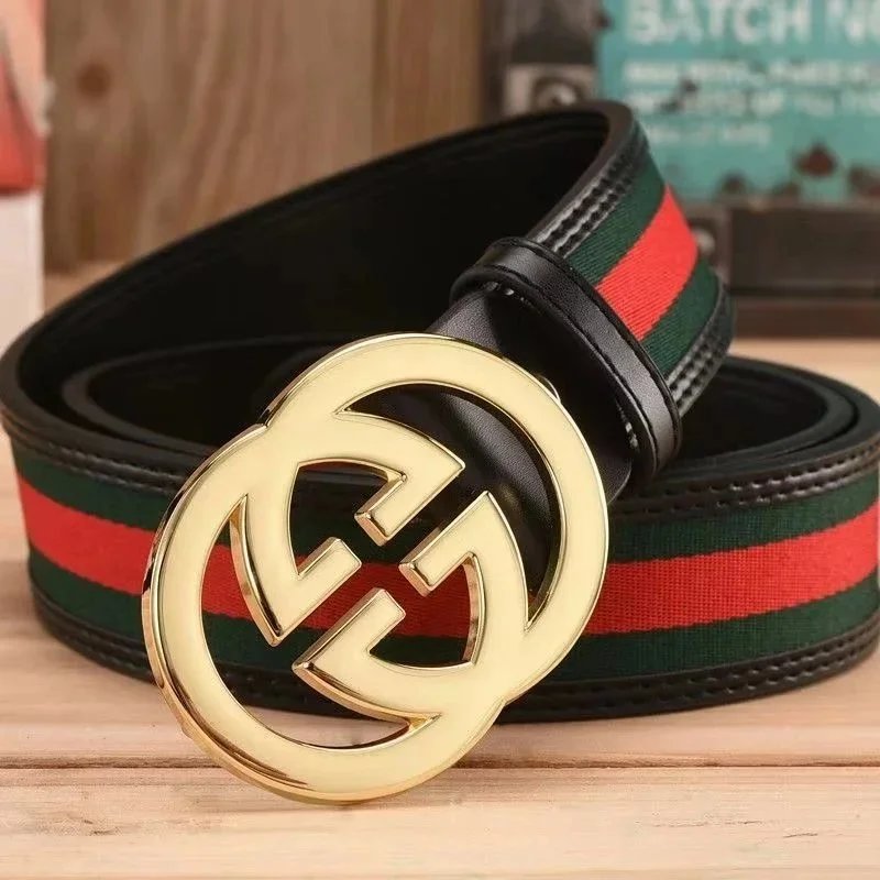 Gucci GG Marmont Belt Black Green Red Leather Belt - 1
