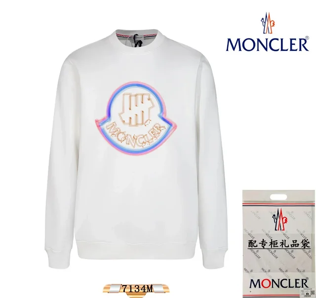 Moncler Hoodies & Sweatshirts Logo Graphic Crewneck Sweatshirt product detail image 4