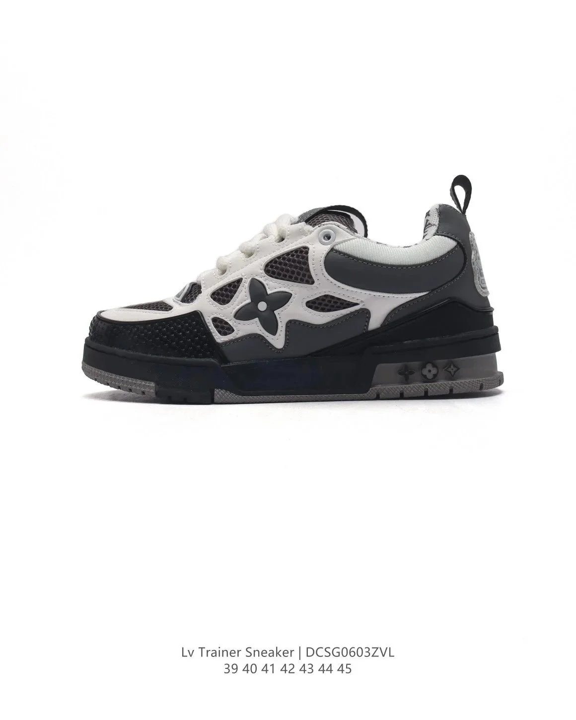 Louis Vuitton Trainer Sneaker Black White Gray Sneakers