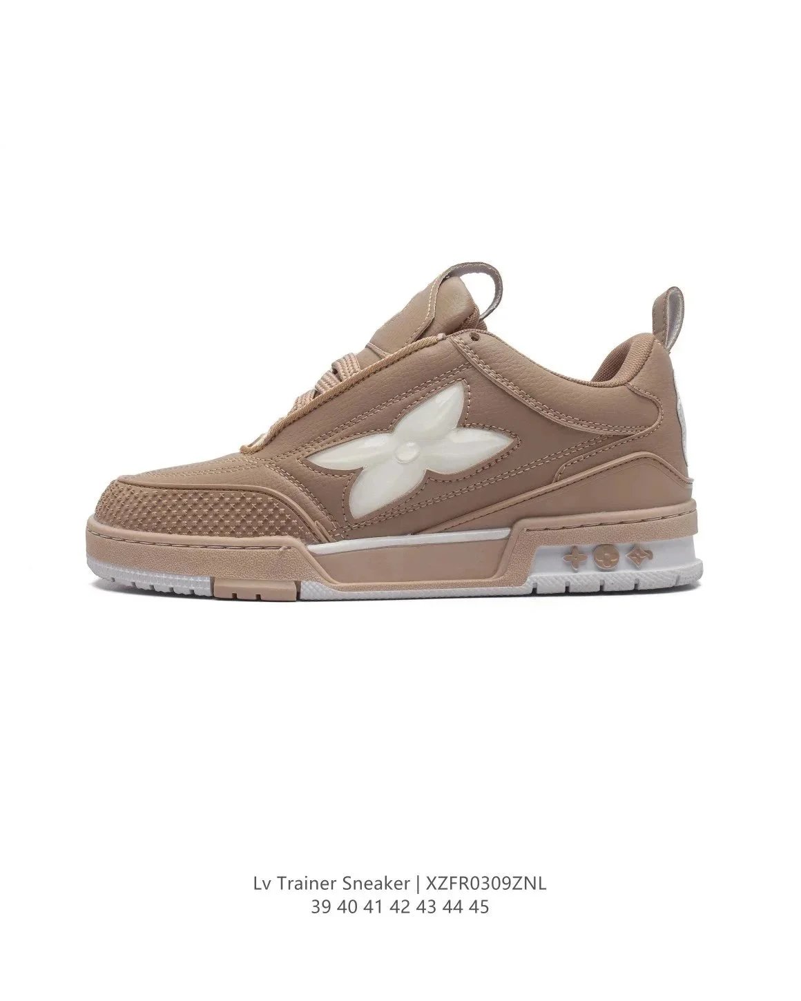 Louis Vuitton Trainer Sneaker Beige Monogram Flower Sneakers