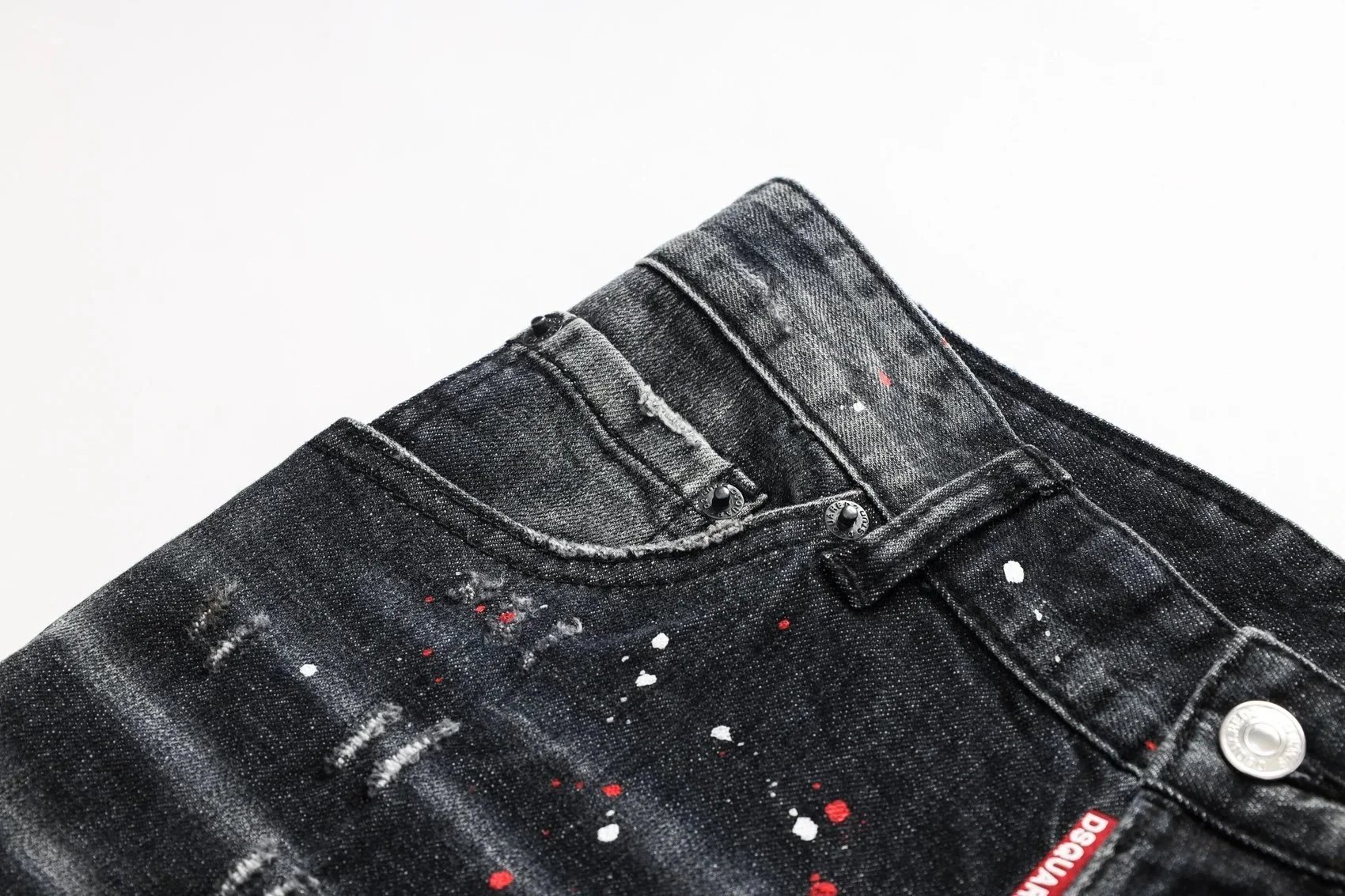 Dsquared2 Paint-Splatter Distressed Slim Fit Jeans - 5
