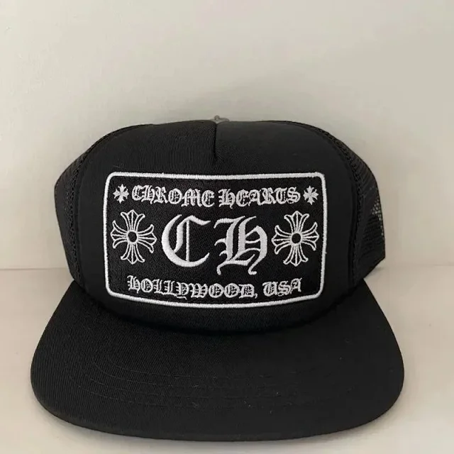 Chrome Hearts Hats Embroidered Logo Patch Flat-Brim Cap product detail image 3
