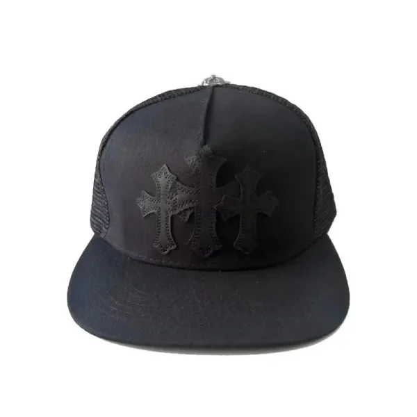 Chrome Hearts Triple Cross Black Mesh Baseball Cap - 1