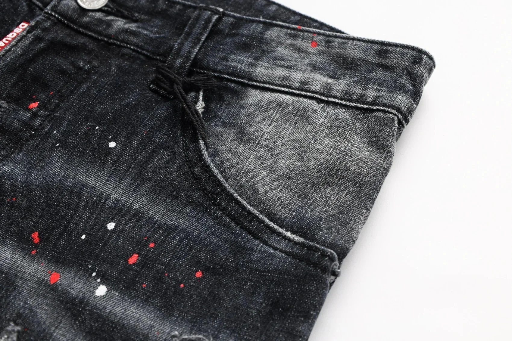 Dsquared2 Paint-Splatter Distressed Slim Fit Jeans - 6