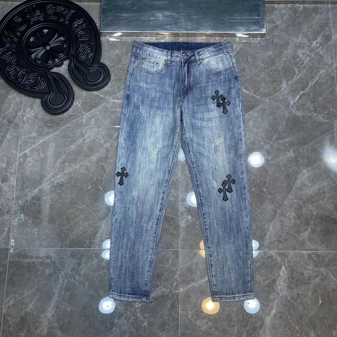Chrome Hearts Jeans Loose-Fit Cross Patch image 9