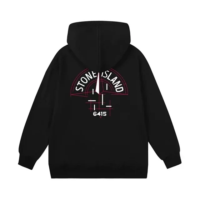 Stone Island Hoodies & Sweatshirts Hooded sweatshirt with compass back print product detail image 5