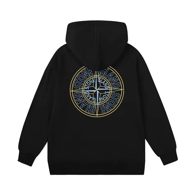 Stone Island Hoodies & Sweatshirts Hooded sweatshirt with compass back print product detail image 8