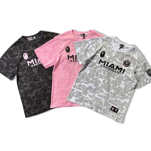 A BATHING APE T-Shirts Inter Miami camouflage graphic short-sleeve T-shirt product detail image 2