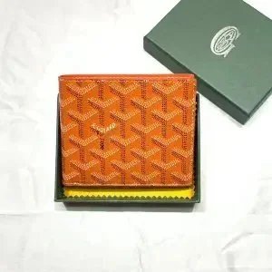 Goyard Saint Louis PM Orange Leather Wallet