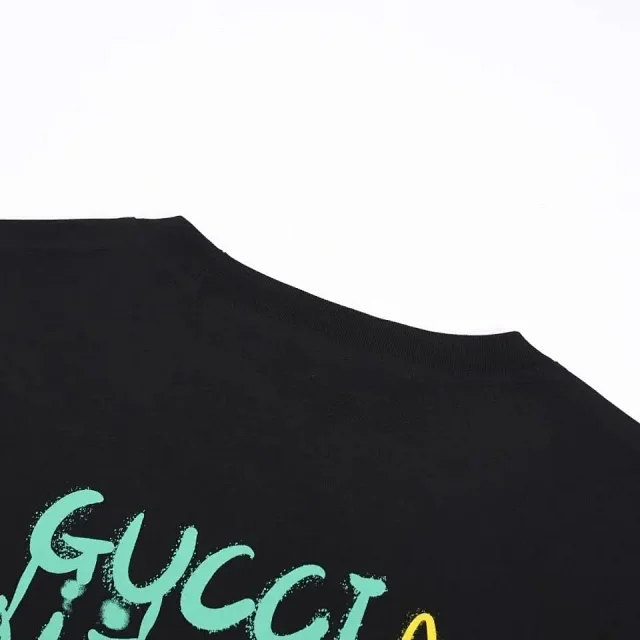 Gucci T-Shirts Short-Sleeve Logo Print Crewneck product detail image 4