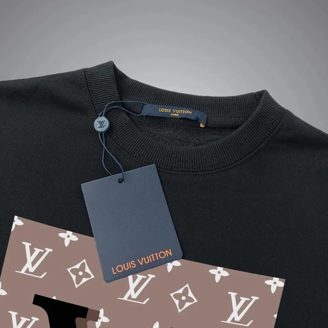 Louis Vuitton Monogram Print Graphic Hoodie Black - 2