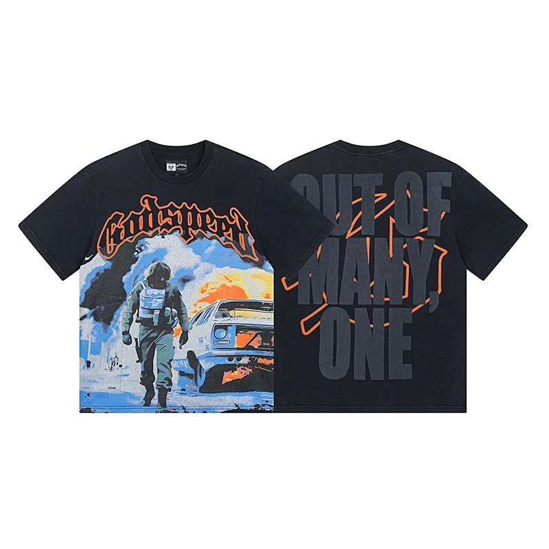 Godspeed T-Shirts Graphic short-sleeve T-shirt — 1006 washed black