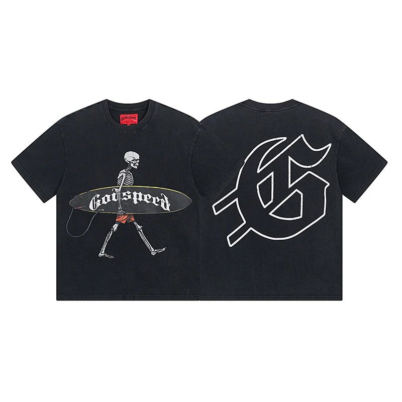 Godspeed T-Shirts Graphic short-sleeve T-shirt — 1025 washed black