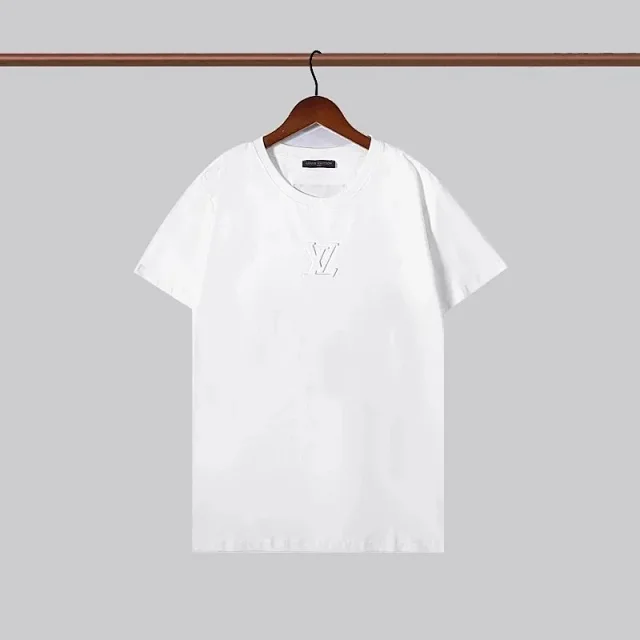 Louis Vuitton T-Shirts Crewneck T-Shirt with Embossed LV Logo product detail image 3