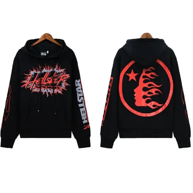 Hellstar Hoodies & Sweatshirts Graphic-print pullover hoodie product detail image 2