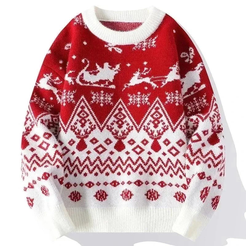 Christmas Reindeer & Snowflake Knit Sweater [3 styles]