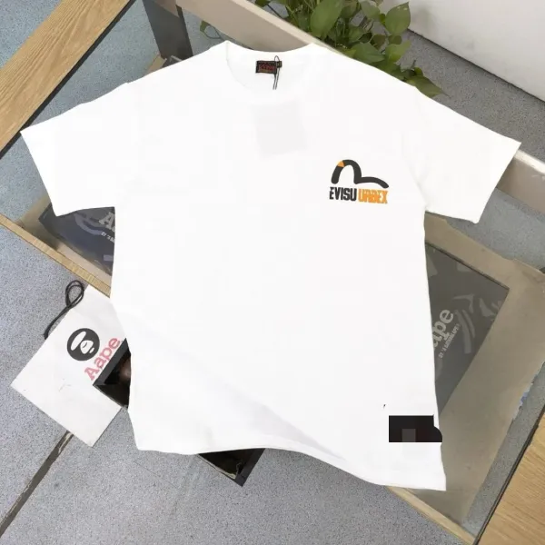 Evisu x URBEX Logo Print White T-Shirt - 1