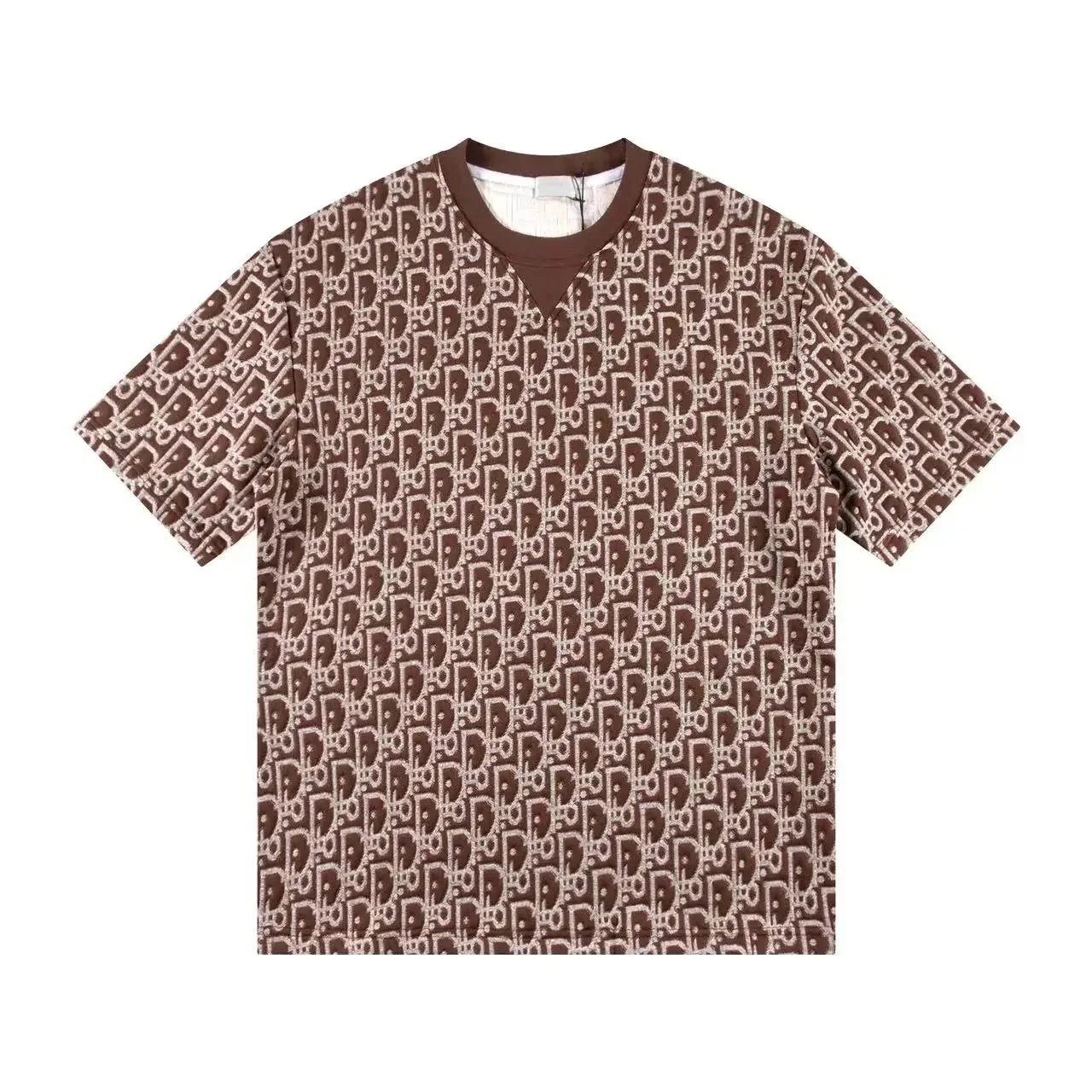 Dior T-Shirts Crew-neck short-sleeve jacquard T-shirt image 12