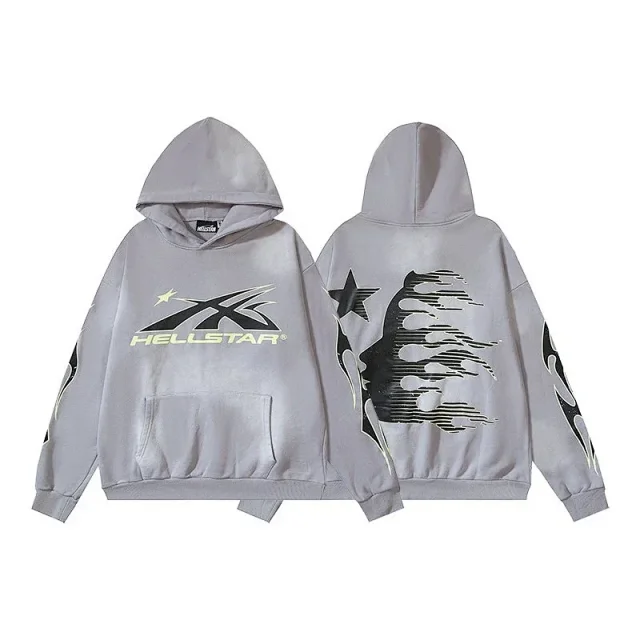Hellstar Hoodies & Sweatshirts Flame Graphic Pullover Hoodie product detail image 5