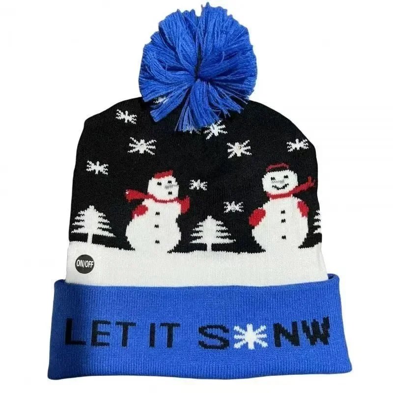 Let It Snow Light-Up Beanie Blue/Black