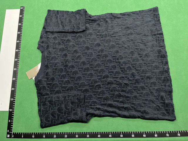 Dior T-Shirts Crew-neck short-sleeve jacquard T-shirt product detail image 3