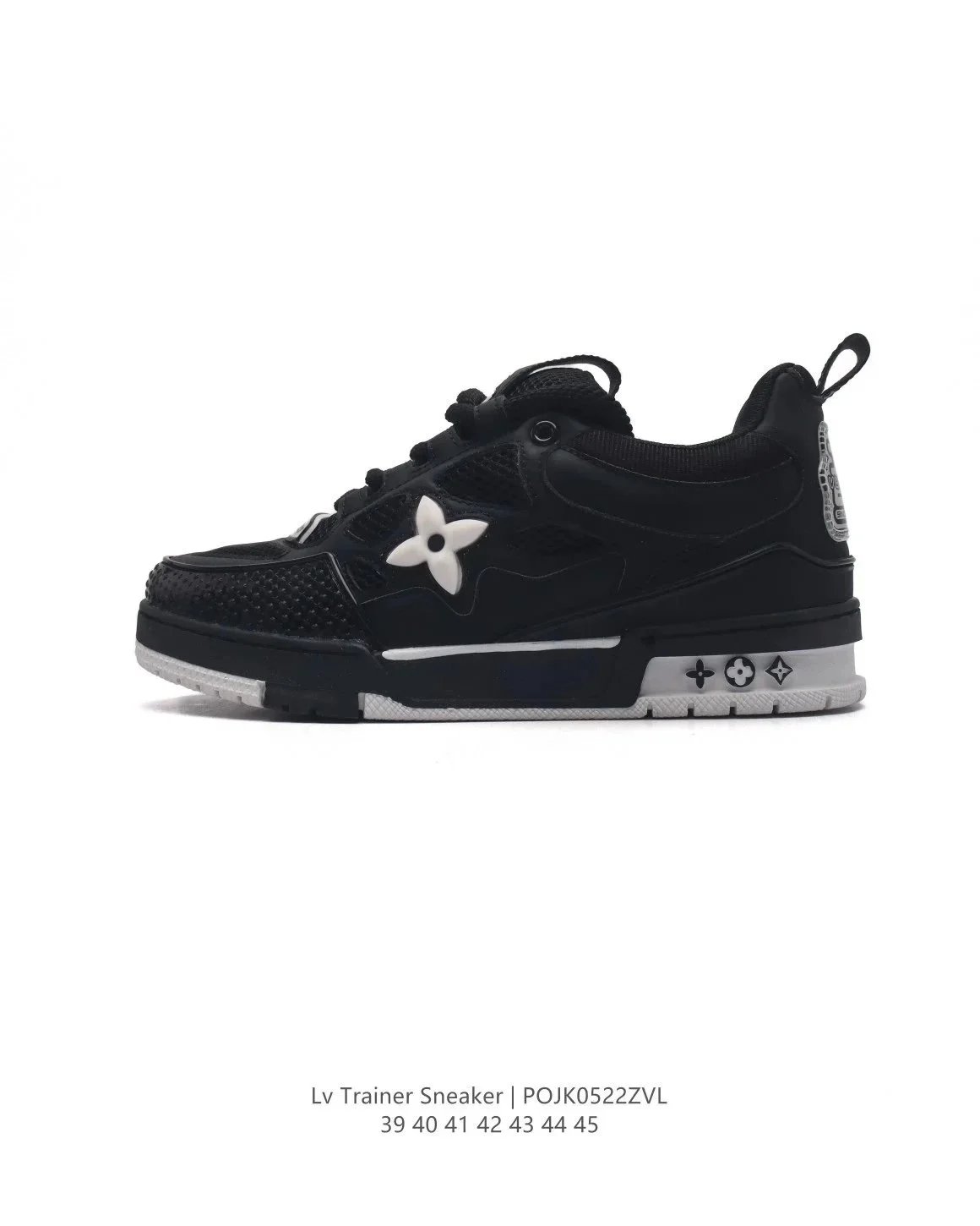 Louis Vuitton Trainer Sneaker Black and White Sneakers