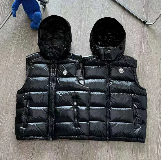 Unbranded Vests Hooded quilted puffer vest with zip pockets product detail image 3