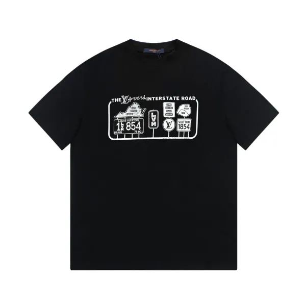Louis Vuitton The LVvers Interstate Road Black T-Shirt - 1
