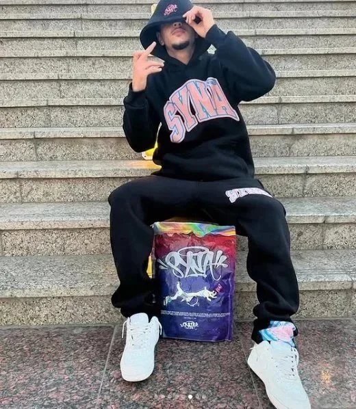 Saint Tears Logo Zip-Up Hoodie Blue - 4