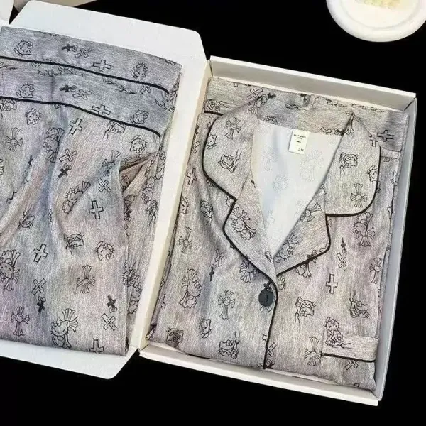 Saint Tears Cross & Angel Print Sleepwear Set Gray - 1